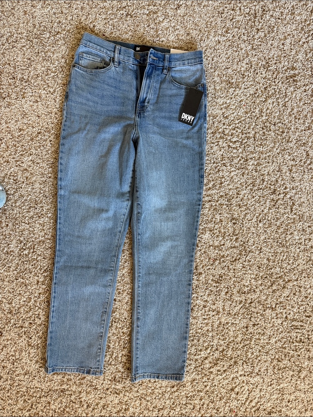 DKNY Women's Medium Blue Straight skinny Leg Jeans High Rise